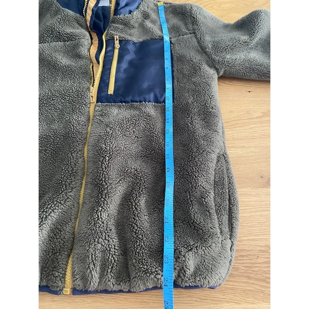 Tommy Bahama Fleece Jacket‎ Boys SZ XL Olive/Brown Blue Full Zip Outdoors Youth